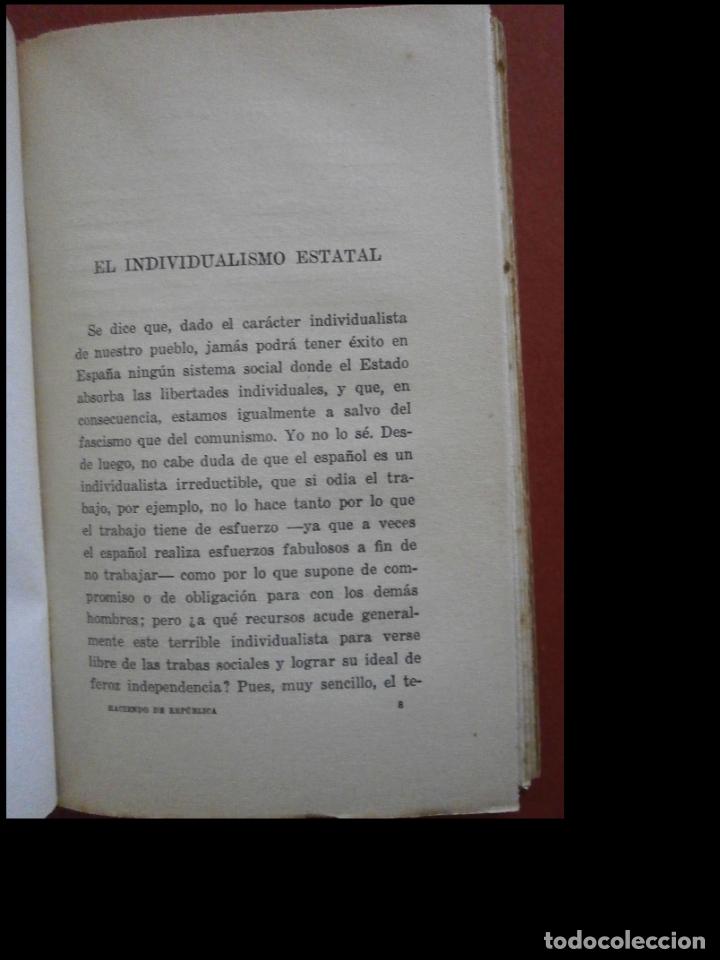 Libros antiguos: Haciendo de Rep&uacute;blica. Julio Camba. - Foto 3