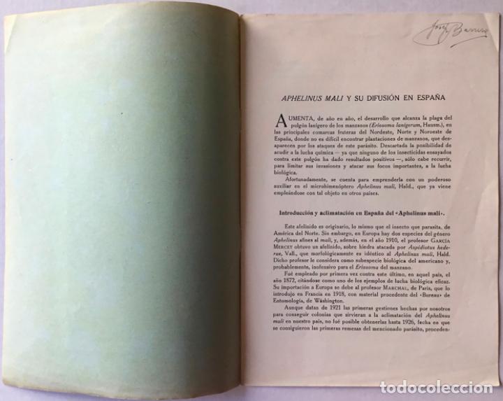Libros antiguos: &rdquo;APHELINUS MALI&rdquo; Y SU DIFUSI&Oacute;N EN ESPA&Ntilde;A. - NONELL COMAS, Jaime. - Foto 2