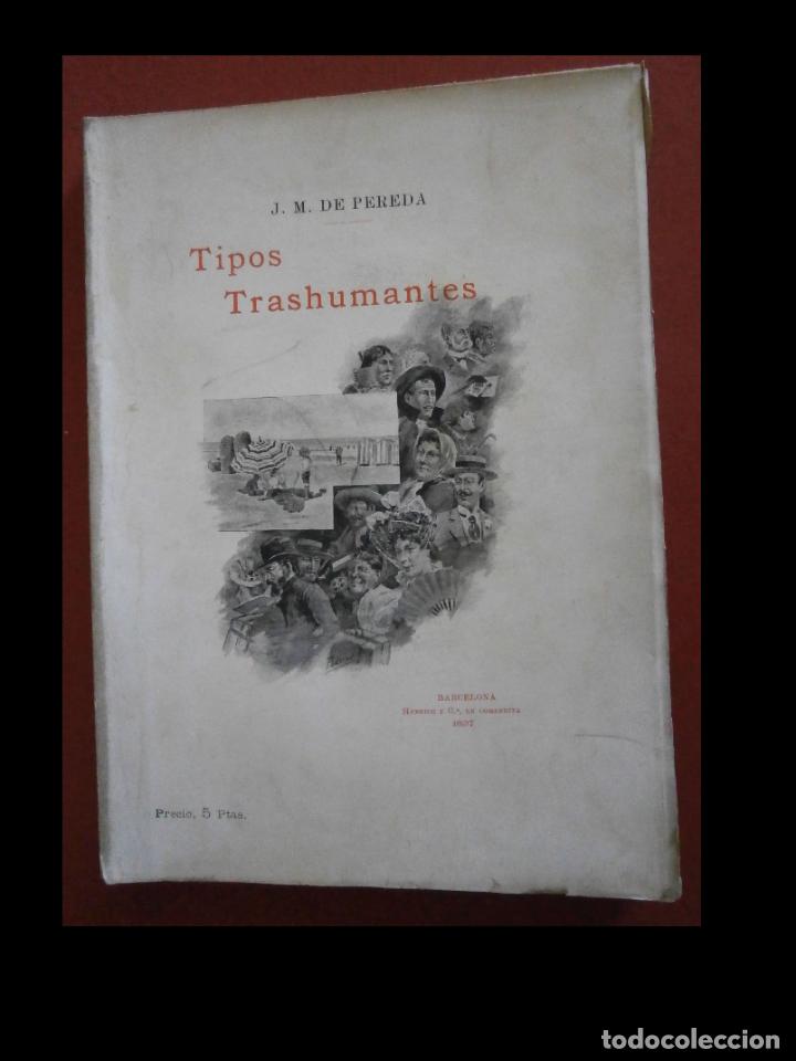 Libros antiguos: Tipos trashumantes. J.M. de Pereda - Foto 1