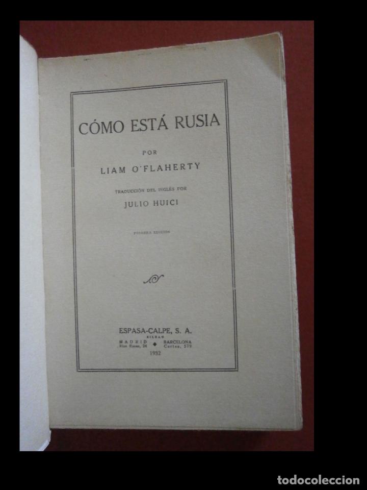 Libros antiguos: C&oacute;mo est&aacute; Rusia. Liam OFlaherty - Foto 2