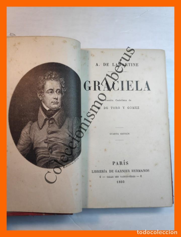 Libros antiguos: Graciela - A. de Lamartine - Foto 2