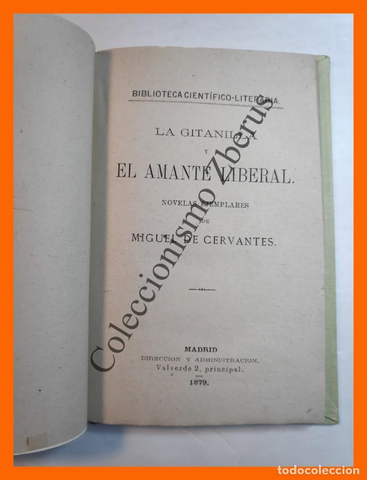 Libros antiguos: La Gitanilla y El Amante Liberal - Miguel de Cervantes - Foto 2