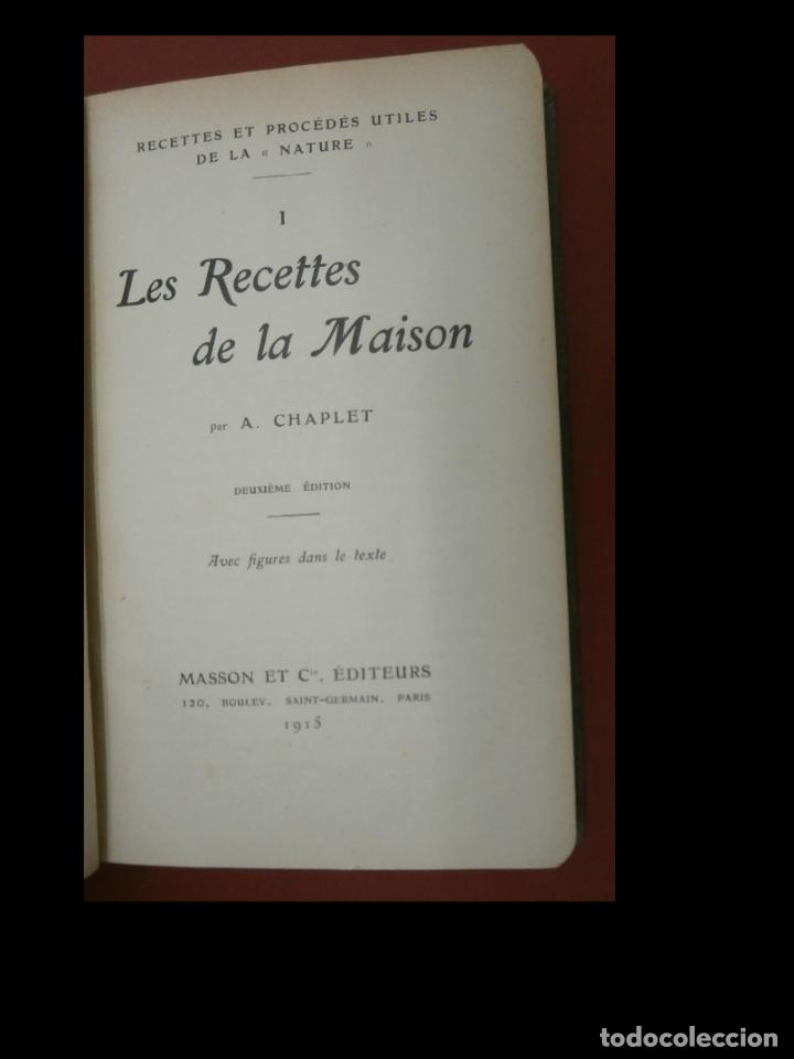 Libros antiguos: Les recettes de la maison. A. Chaplet - Foto 3
