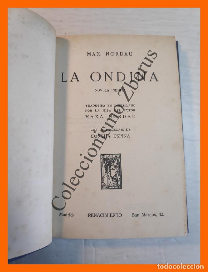 Libros antiguos: La Ondina - Max Nordau - Foto 3