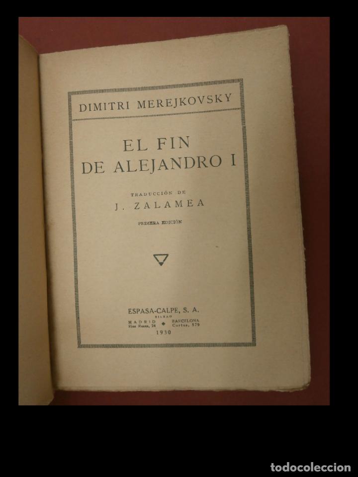 Libros antiguos: El fin de Alejandro I. Dimitri Merejkovsky - Foto 2