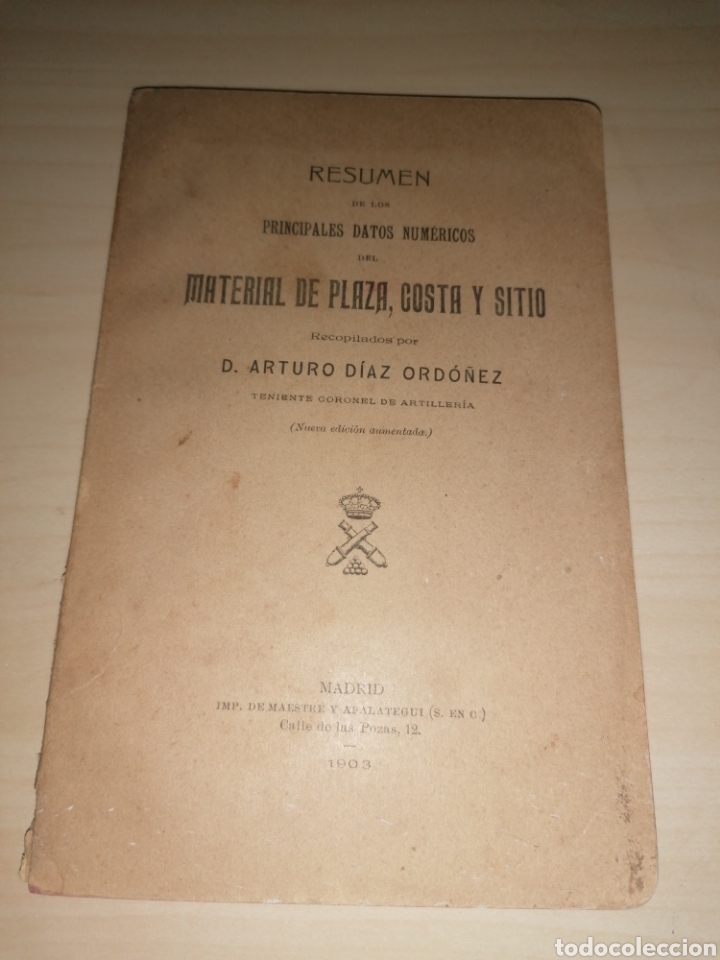 Libros antiguos: MATERIAL DE PLAZA, COSTA Y SITIO - 1903 - Foto 1