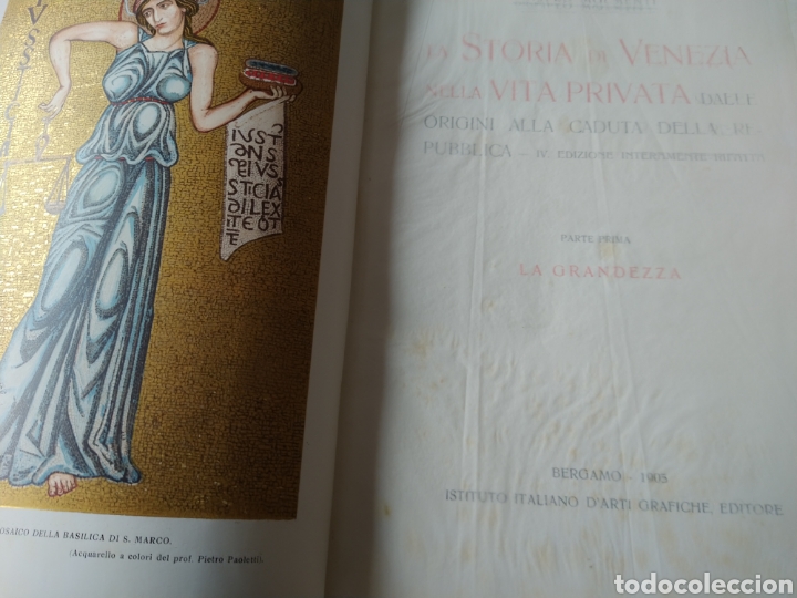 Libros antiguos: La Storia di Venezia nella vita Privata- Pompeo Molmenti- Parte Prima-Bergamo 1905. - Foto 4 - 245941680