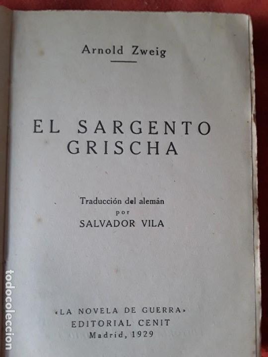 Libros antiguos: El sargento grischa, de arnold zweig. Cenit 1929. - Foto 5