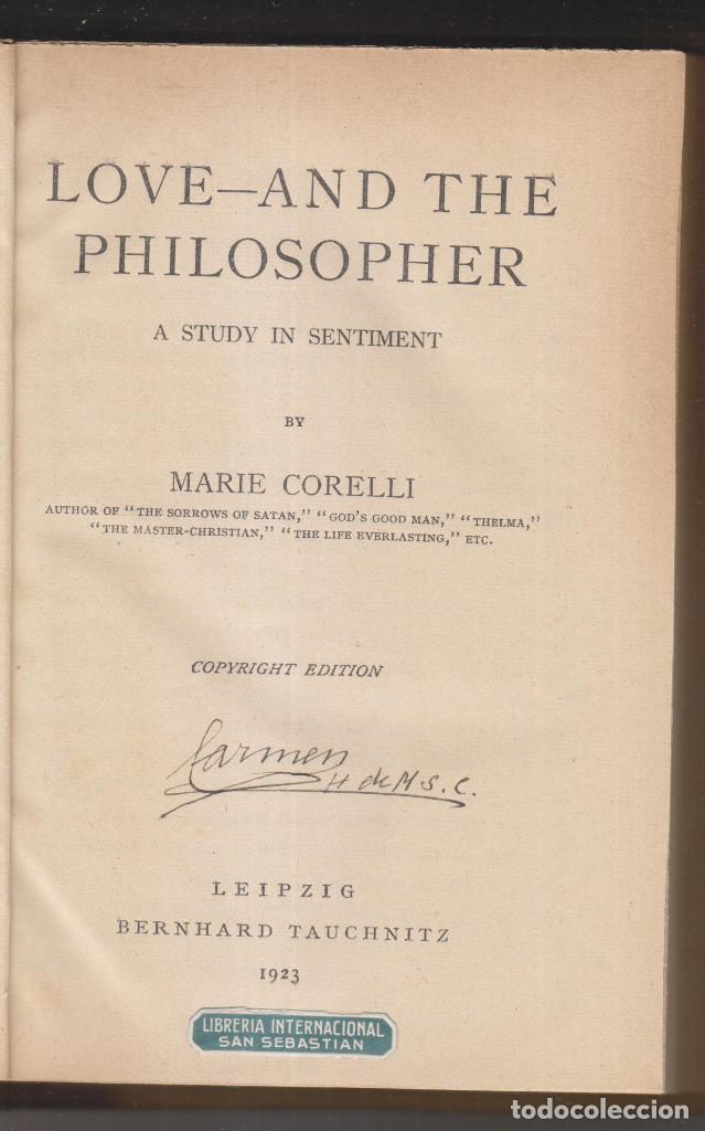 Libros antiguos: MARIE CORELLI: LOVE AND THE PHILOSOPHER. LEIPZIG, 1923 - Foto 1