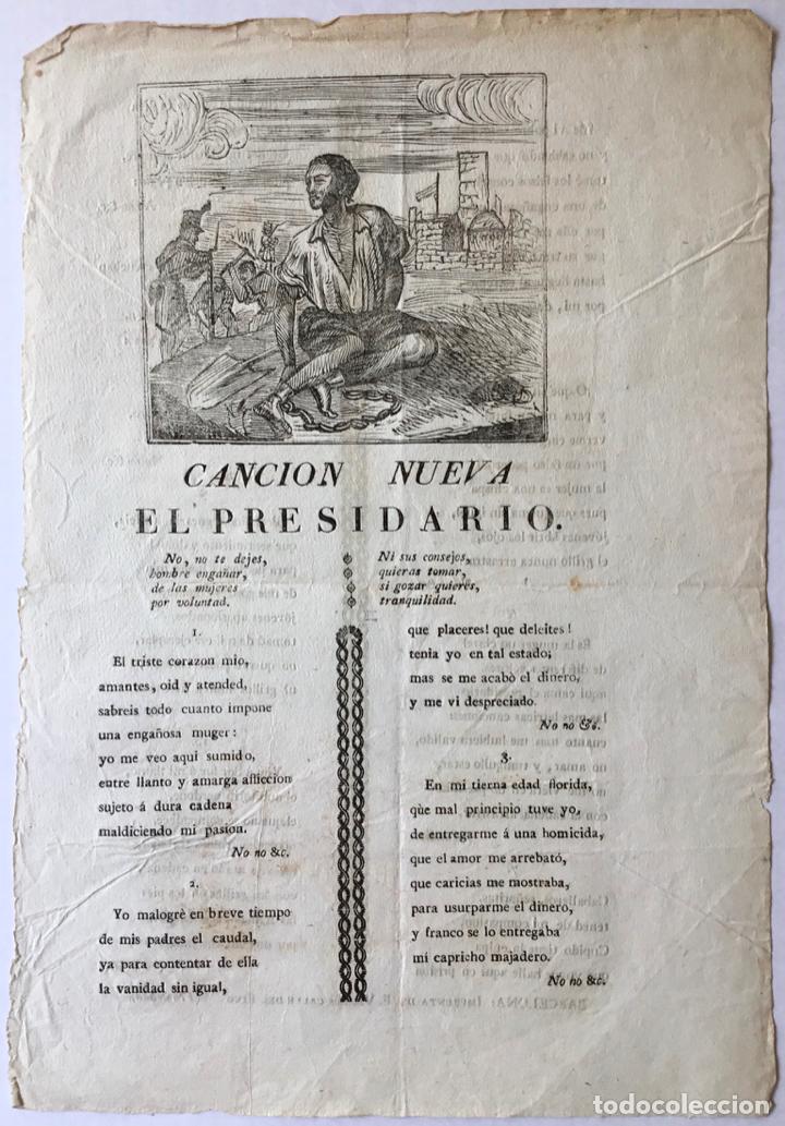Libros antiguos: CANCION NUEVA EL PRESIDARIO. - Foto 1