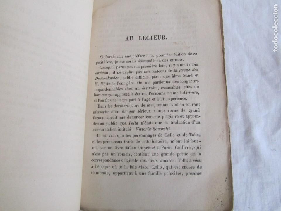 Libros antiguos: Tolla, Edmond About, 1856, en franc&eacute;s - Foto 8