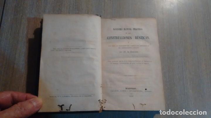 Libros antiguos: M. DE FONTENAU - NOVISIMO MANUAL PRACTICO - CONSTRUCCIONES RUSTICAS - Foto 2