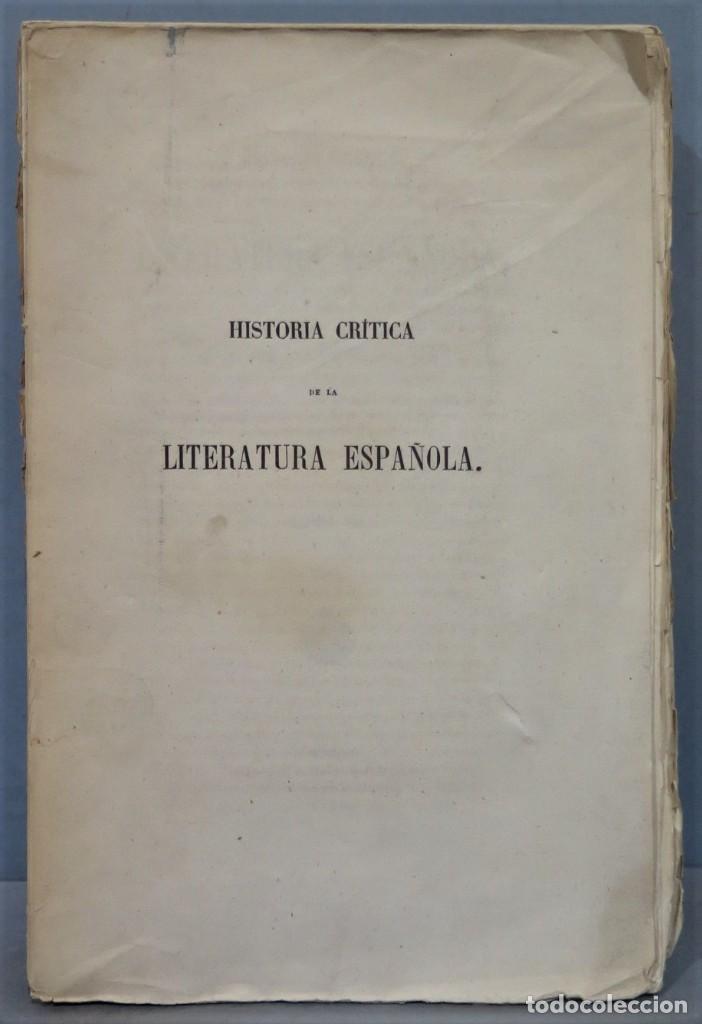 Antiquarische B&uuml;cher: 1865.- HISTORIA CR&Iacute;TICA DE LA LITERATURA ESPA&Ntilde;OLA. DE LOS RIOS. TOMO VII