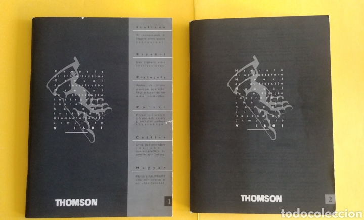 Libros antiguos: Dis manuales instrucciones video VHS Thomson - Foto 1