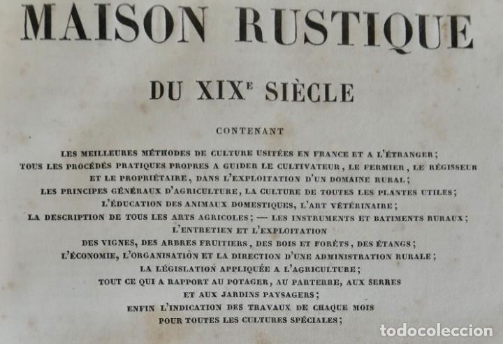 Libros antiguos: MAISON RUSTIQUE DU XIX SIECLE -ALXANDRE BIXO -1844 TOME SECOND - Foto 2