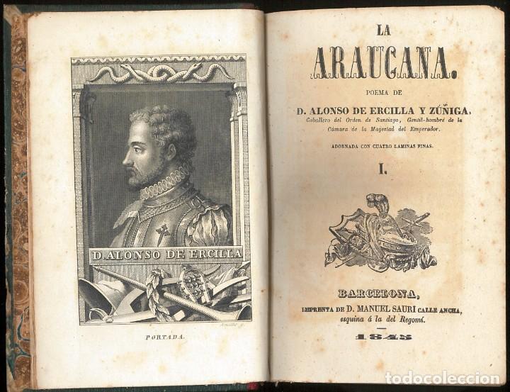 Libros antiguos: LA ARAUCANA - ERCILLA y Z&Uacute;&Ntilde;IGA, Alonso de - Foto 3