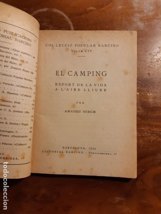 Libros antiguos: El camping per Amadeu Serch - Foto 2