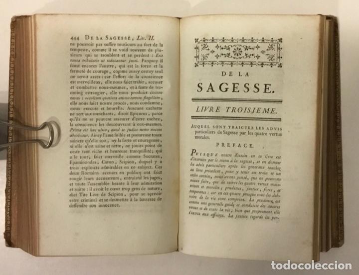 Libros antiguos: DE LA SAGESSE. - CHARRON, Pierre. 1783 - Foto 4