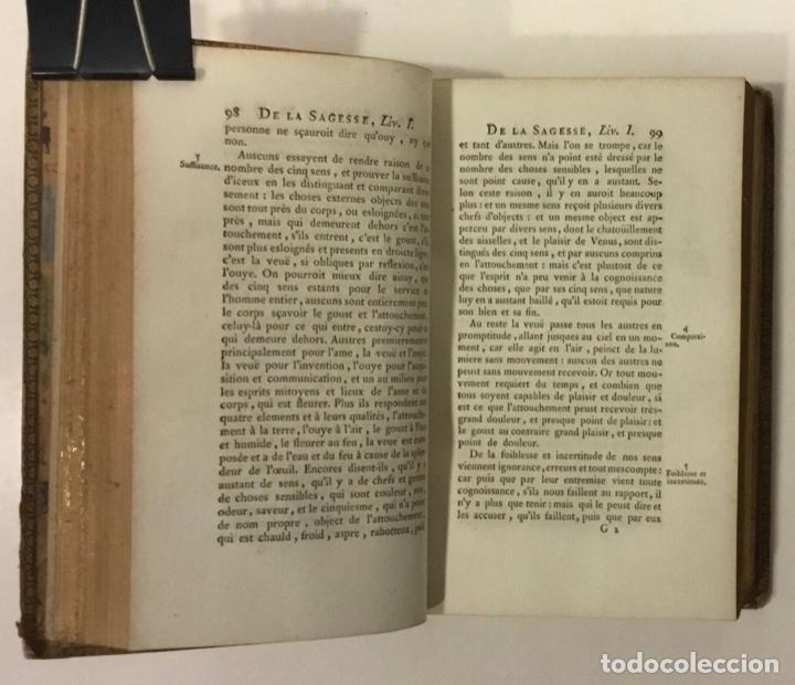 Libros antiguos: DE LA SAGESSE. - CHARRON, Pierre. 1783 - Foto 5