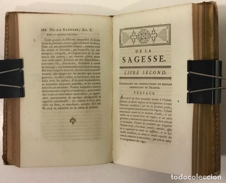 Libros antiguos: DE LA SAGESSE. - CHARRON, Pierre. 1783 - Foto 6