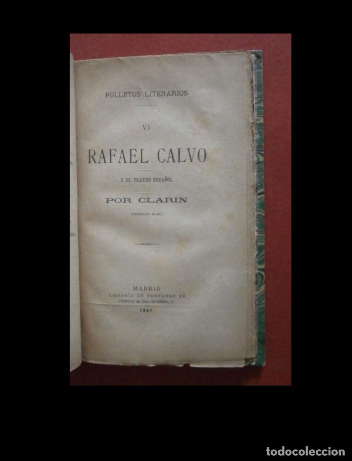 Libros antiguos: Rafael Calvo y el teatro espa&ntilde;ol. Clarin - Foto 1