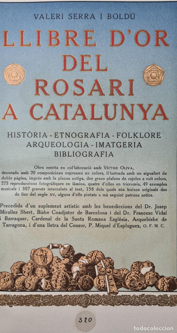 Libros antiguos: LIBRO EL LLIBRE DOR DEL ROSARI A CATALUNYA - Foto 11