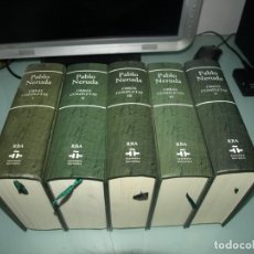 Libros antiguos: PABLO NERUDA,OBRAS COMPLETAS, RBA, 5 TOMOS