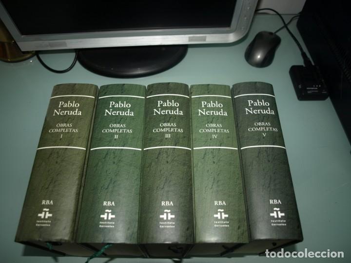 Libros antiguos: Pablo Neruda,Obras completas, RBA, 5 TOMOS - Foto 2