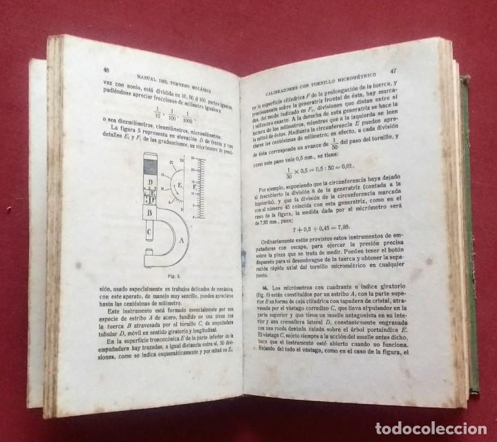 Libros antiguos: MANUAL DEL TORNERO MECANICO - S. DINARO - 1919 - Foto 5