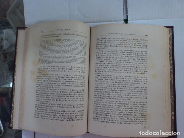 Libros antiguos: Comentarios al Reglamento de Reclutamiento - Juan Amer - Foto 3
