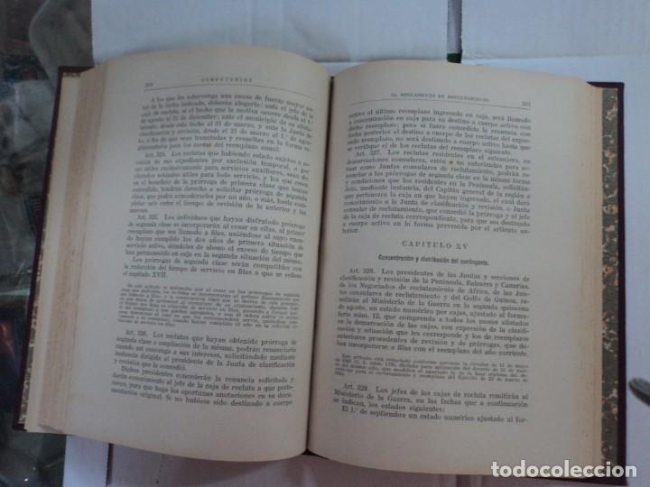 Libros antiguos: Comentarios al Reglamento de Reclutamiento - Juan Amer - Foto 4
