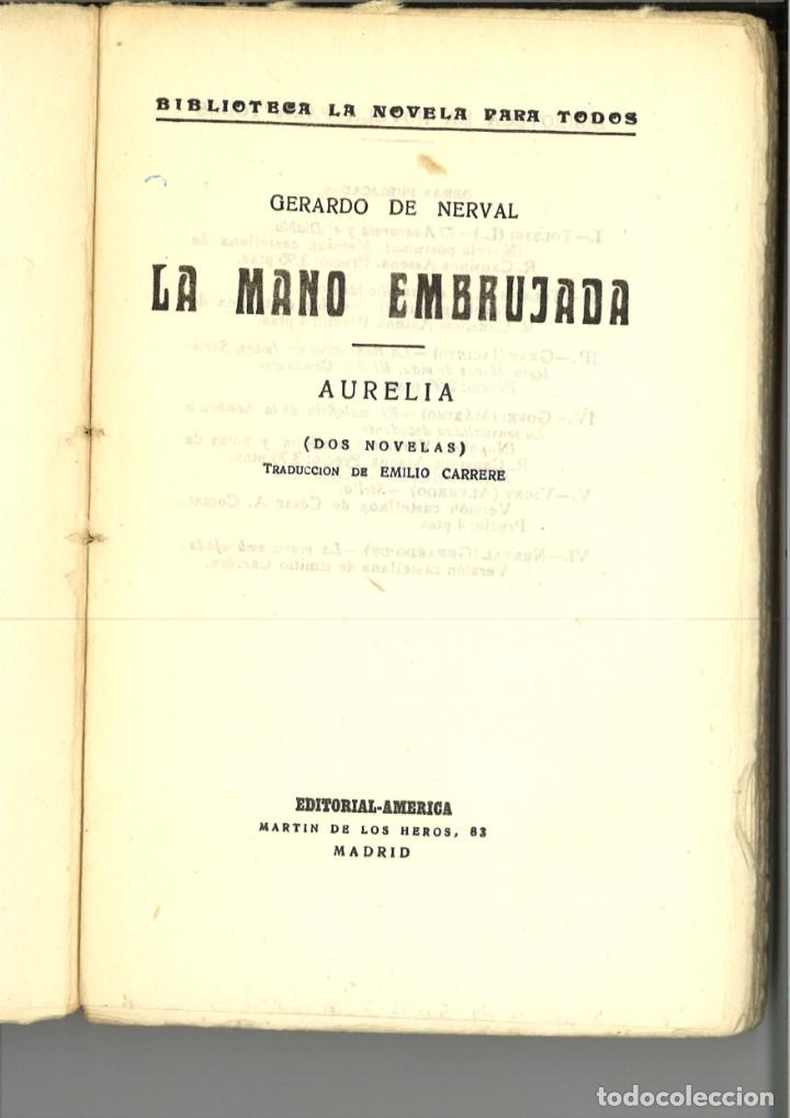 Libros antiguos: LA MANO EMBRUJADA.-AURELIA. Gerardo de Nerval - Foto 2