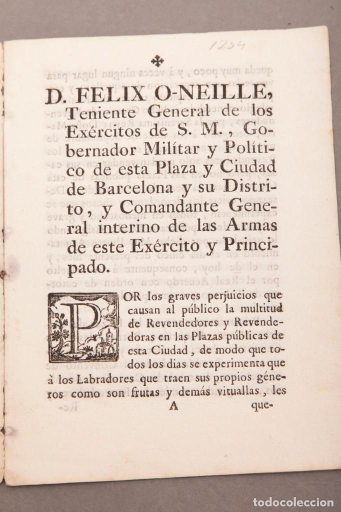 Old books: D. FELIX DE O'NEILLE TENIENTE GENERAL DE LOS EX&Eacute;RCITOS - BARCELONA - 1684 - MERCADO BOQUERIA