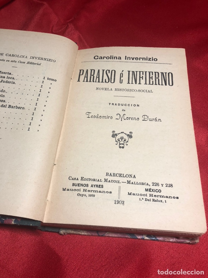 Libros antiguos: Para&iacute;so e infierno - Foto 2