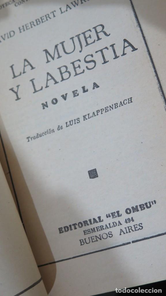 Libros antiguos: 1993.- LA MUJER Y LA BESTIA. LAWRENCE - Foto 2