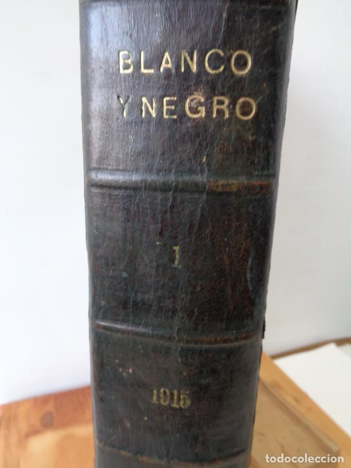 Libros antiguos: &iexcl;&iexcl; BLANCO Y NEGRO, A&Ntilde;O 1915. ENCUADERNADO. !! - Foto 1
