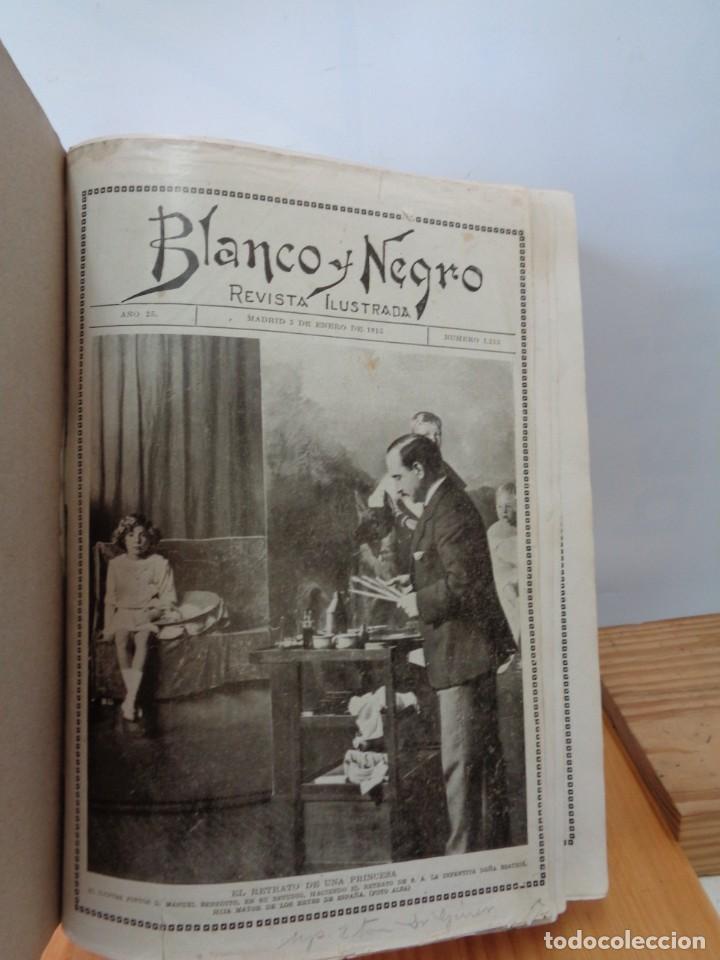 Libros antiguos: &iexcl;&iexcl; BLANCO Y NEGRO, A&Ntilde;O 1915. ENCUADERNADO. !! - Foto 3