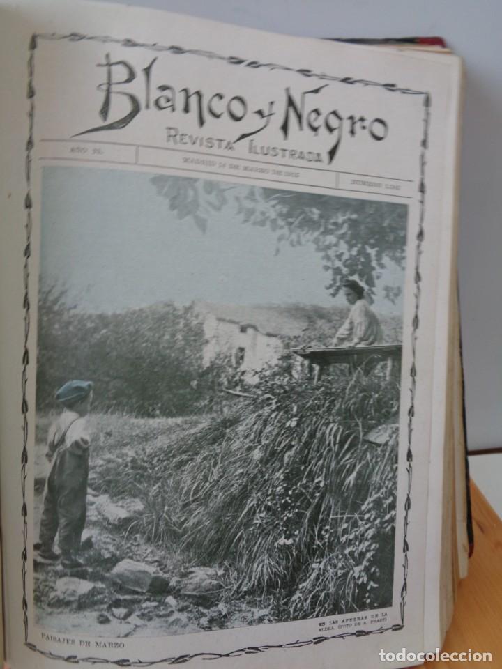 Libros antiguos: &iexcl;&iexcl; BLANCO Y NEGRO, A&Ntilde;O 1915. ENCUADERNADO. !! - Foto 7