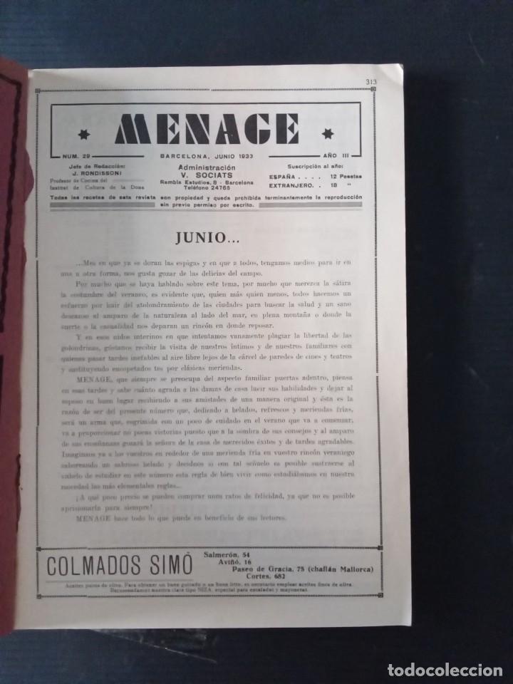 Libros antiguos: Menage. Barcelona 1933. - Foto 2