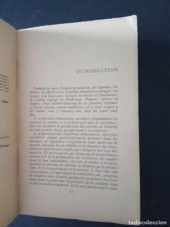Libros antiguos: Les conserves &agrave; la Maison. - Foto 2