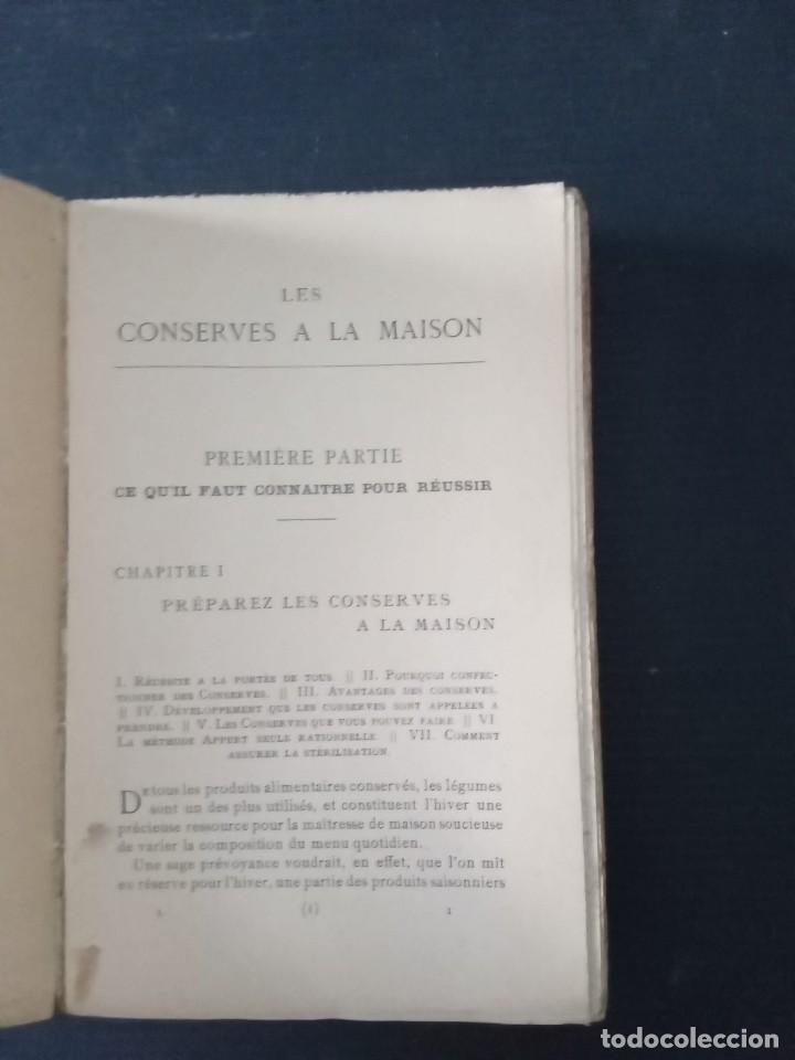 Libros antiguos: Les conserves &agrave; la Maison. - Foto 3