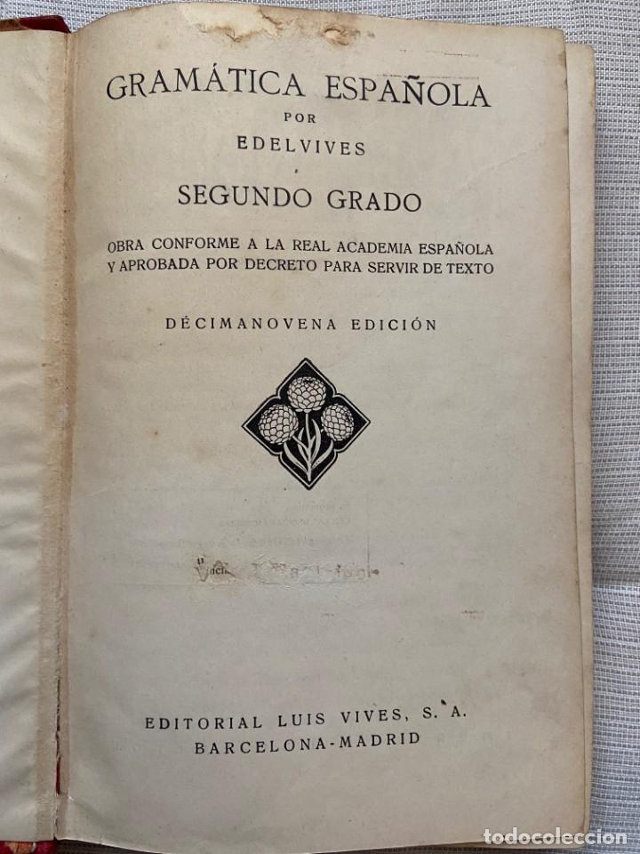 Libros antiguos: Gram&aacute;tica Espa&ntilde;ola - Foto 2