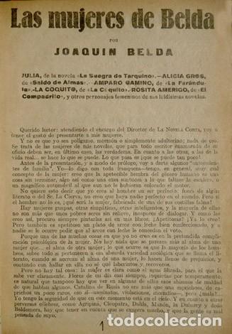 Libros antiguos: BELDA, Joaqu&iacute;n. Las mujeres de Belda. 1921. - Foto 2