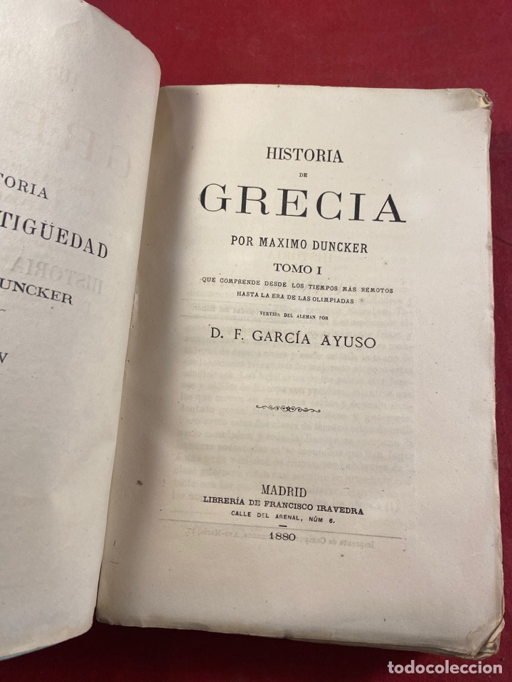 Libros antiguos: HISTORIA DE LA ANTIG&Uuml;EDAD 1880 TOMO V - Foto 2