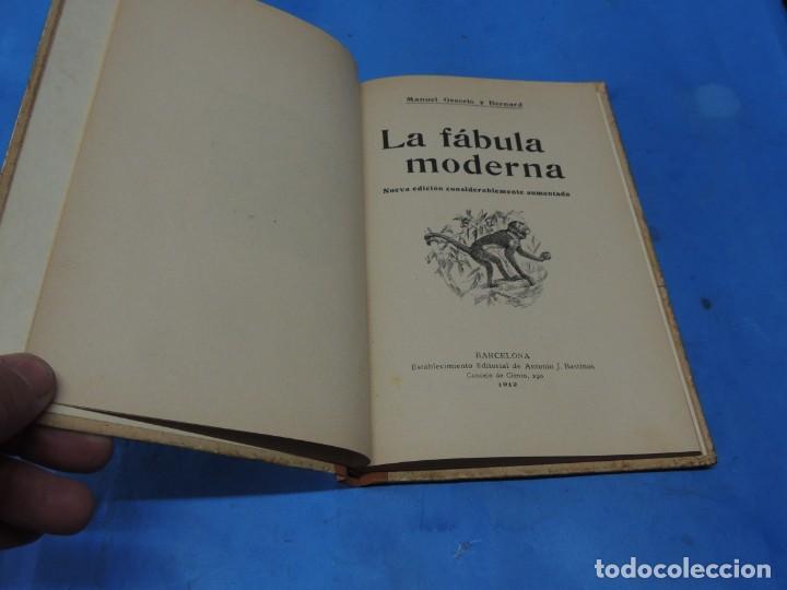 Libros antiguos: LA FABULA MODERNA.- MANUEL OSSORIO Y BERNARD - Foto 2