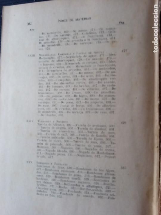 Libros antiguos: Panader&iacute;a Pasteler&iacute;a y Confiter&iacute;a.M.Vidal. - Foto 9