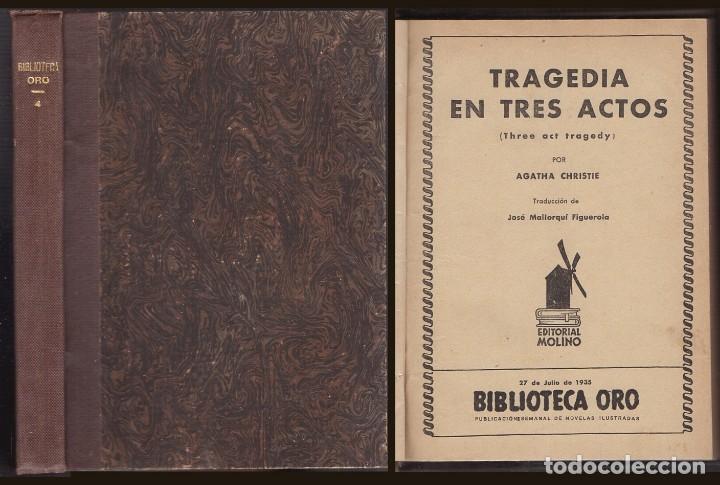 Libros antiguos: TRAGEDIA EN TRES ACTOS -MUERTE EN LAS NUBES -EL HOMBRE DE ALASKA. TOMO 4 - A.CHRISTIE / J.O.CURWOOD