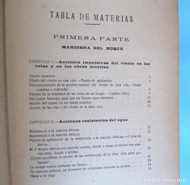 Libros antiguos: MANUAL DE MANIOBRAS EN LOS BUQUES. T. TABERNER, EDITOR. BARCELONA. POST. A 1908. - Foto 4