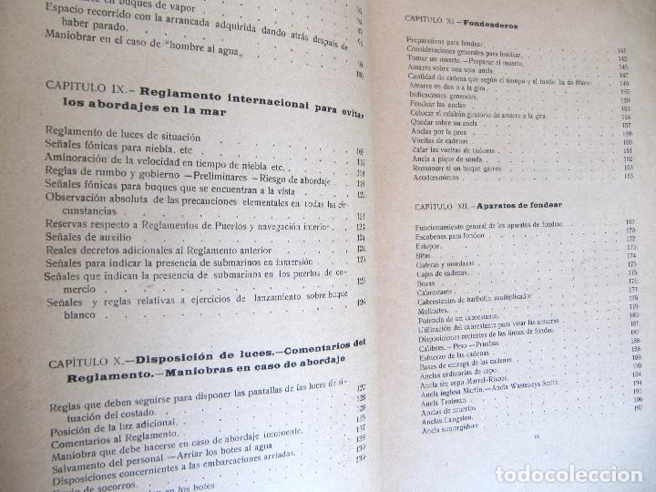 Libros antiguos: MANUAL DE MANIOBRAS EN LOS BUQUES. T. TABERNER, EDITOR. BARCELONA. POST. A 1908. - Foto 6