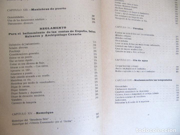 Libros antiguos: MANUAL DE MANIOBRAS EN LOS BUQUES. T. TABERNER, EDITOR. BARCELONA. POST. A 1908. - Foto 7